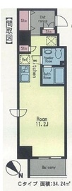 スタイリオ中延 404 間取り図