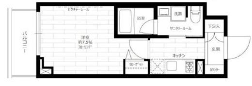 ステージファースト新御徒町2 7階 間取り図