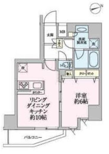 ステージファースト新御徒町2 6階 間取り図