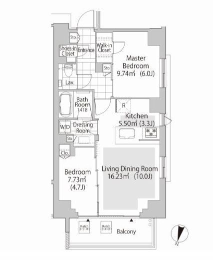 パークフラッツ渋谷神山町 502 間取り図