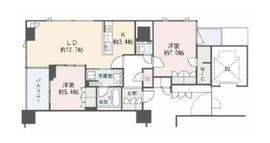 プラウド虎ノ門 8階 間取り図