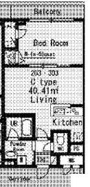 MDM柿の木坂 303 間取り図