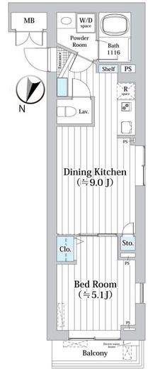 MDM柿の木坂 205 間取り図