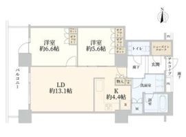 コスモポリス品川 16階 間取り図