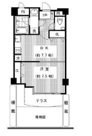 パルロイヤルアレフ赤坂 1階 間取り図