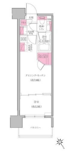 レジディア門前仲町プレイス 306 間取り図