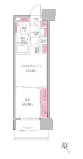 レジディア門前仲町プレイス 405 間取り図