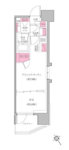 レジディア門前仲町プレイス 309 間取り図