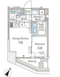 ミュプレ表参道 402 間取り図