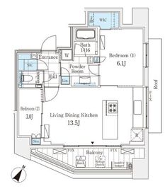 ミュプレ表参道 902 間取り図