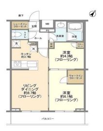クオリア新宿余丁町 3階 間取り図