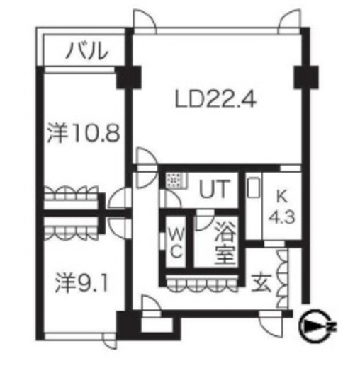 クエストコート原宿 302 間取り図