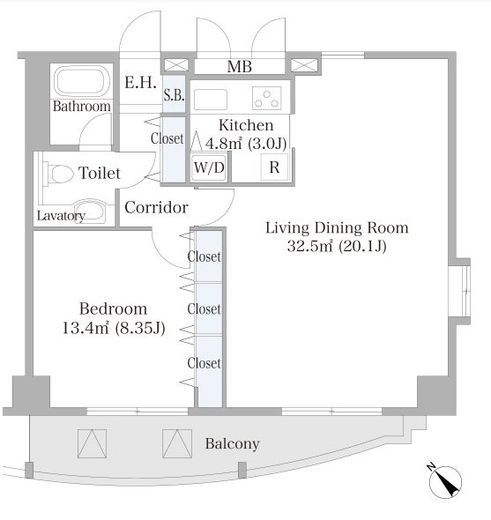 広尾ハイツ 402 間取り図
