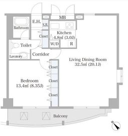 広尾ハイツ 402 間取り図