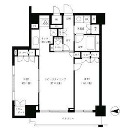 パークキューブ神田 1203 間取り図