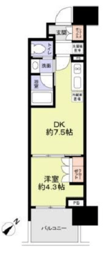 ルフォン蔵前ザ・レジデンス 4階 間取り図