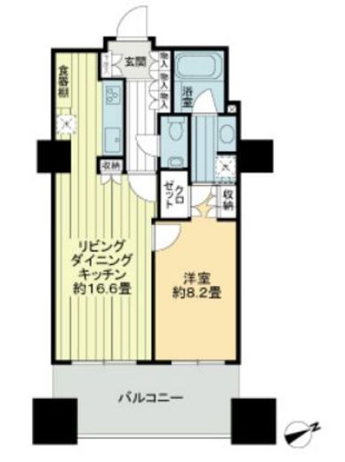 六本木ヒルズレジデンス B棟 26階 間取り図