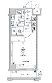 レアライズ両国 402 間取り図