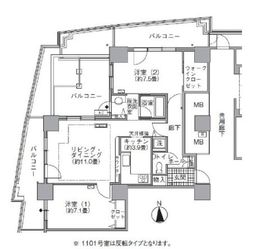 アクティ汐留 1101 間取り図