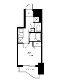 ミリオンタワー虎ノ門 8階 間取り図