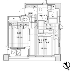 ドゥーエ銀座イースト2 1003 間取り図