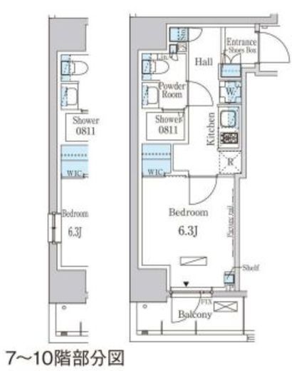 パークアクシス押上サウス 406 間取り図