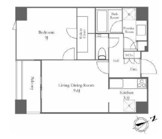 プラウド虎ノ門 6階 間取り図