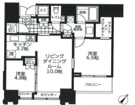 THE ROPPONGI TOKYO CLUB RESIDENCE 14階 間取り図