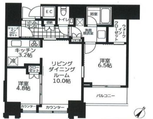 THE ROPPONGI TOKYO CLUB RESIDENCE 14階 間取り図