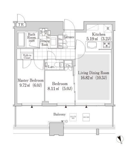 大崎ガーデンレジデンス 1613 間取り図