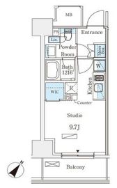 パークアクシス赤坂 502 間取り図