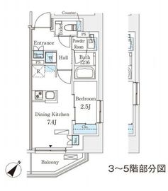 パークアクシス赤坂 801 間取り図