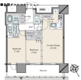 グランドヒルズ恵比寿 3階 間取り図