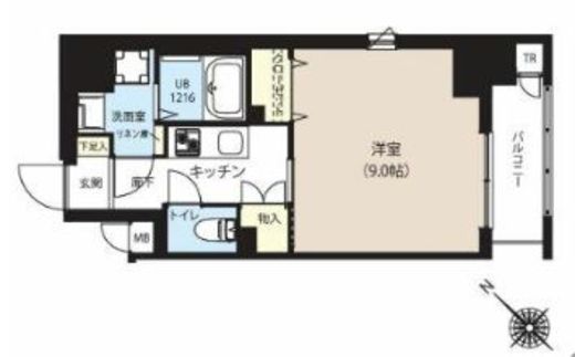 グランカーサ日本橋浜町 802 間取り図