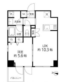 パークサイド錦糸町レジデンス 305 間取り図
