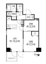 パークサイド錦糸町レジデンス 404 間取り図