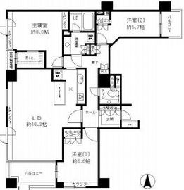 パークサイド・ウイングス 309 間取り図