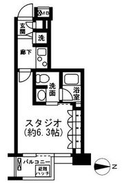 レジディア新宿イースト2 505 間取り図