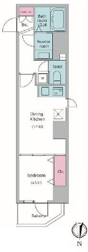 レジディア中野2 301 間取り図