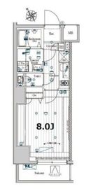 メイクスデザイン門前仲町ガーデン 8階 間取り図