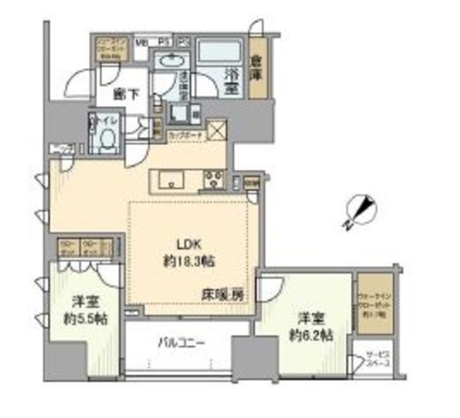 パークホームズ日本橋人形町ザレジデンス 16階 間取り図