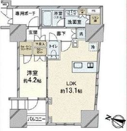 プレミスト渋谷宮益坂 6階 間取り図