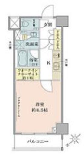 ザ・パークワンズ目黒不動前 5階 間取り図