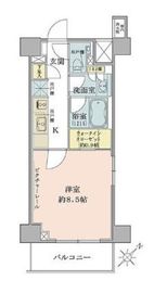 ザ・パークワンズ目黒不動前 6階 間取り図