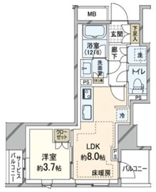 ドレッセ目黒大橋プレヴィ 11階 間取り図