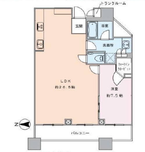 ブリリアタワーズ目黒 28階 間取り図