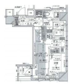 ブランズ大手町 8階 間取り図