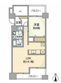 インペリアル広尾 6階 間取り図