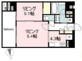 クレイシア神楽坂 2階 間取り図