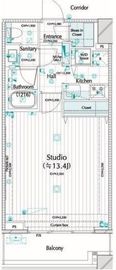 コンシェリア西新宿タワーズウエスト 11階 間取り図